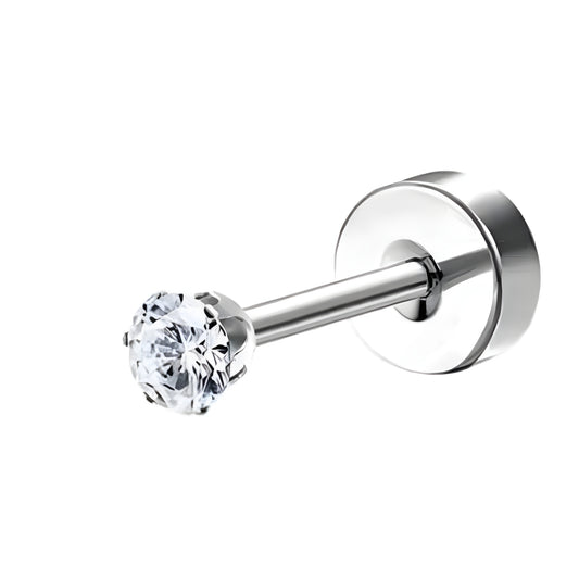 CZ Flatback Stud — Adoria
